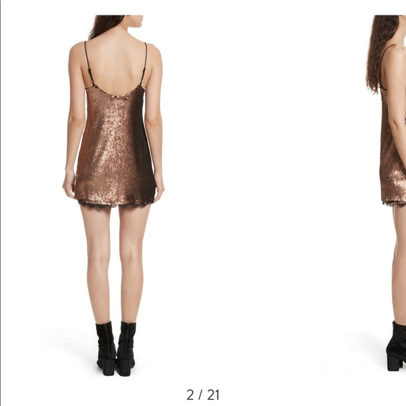 Free People Seeing Double Sequin Slip Dress - Picture 4 of 5
